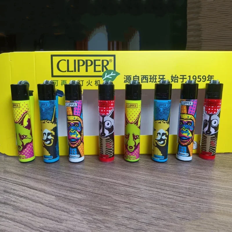 Clipper Lighter Nylon Explosion proof Inflatable Lighter Smooth Grinding Wheel Environmental Protection Lighters Smoking Gifts