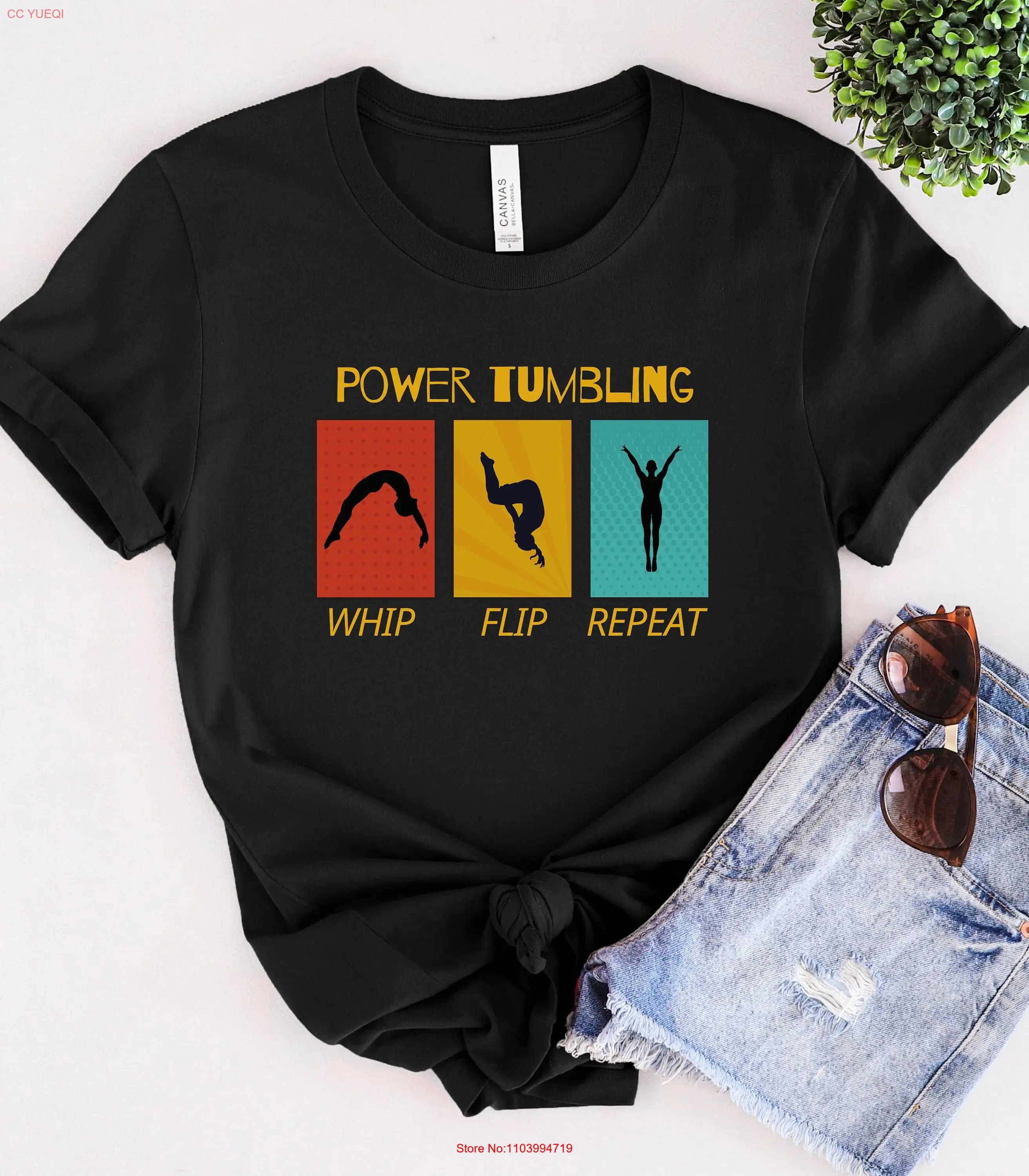 Power tumbling shirt gymnastics mom gymnast gift for tumbler trampolinist tee trampoline competition team meeT T