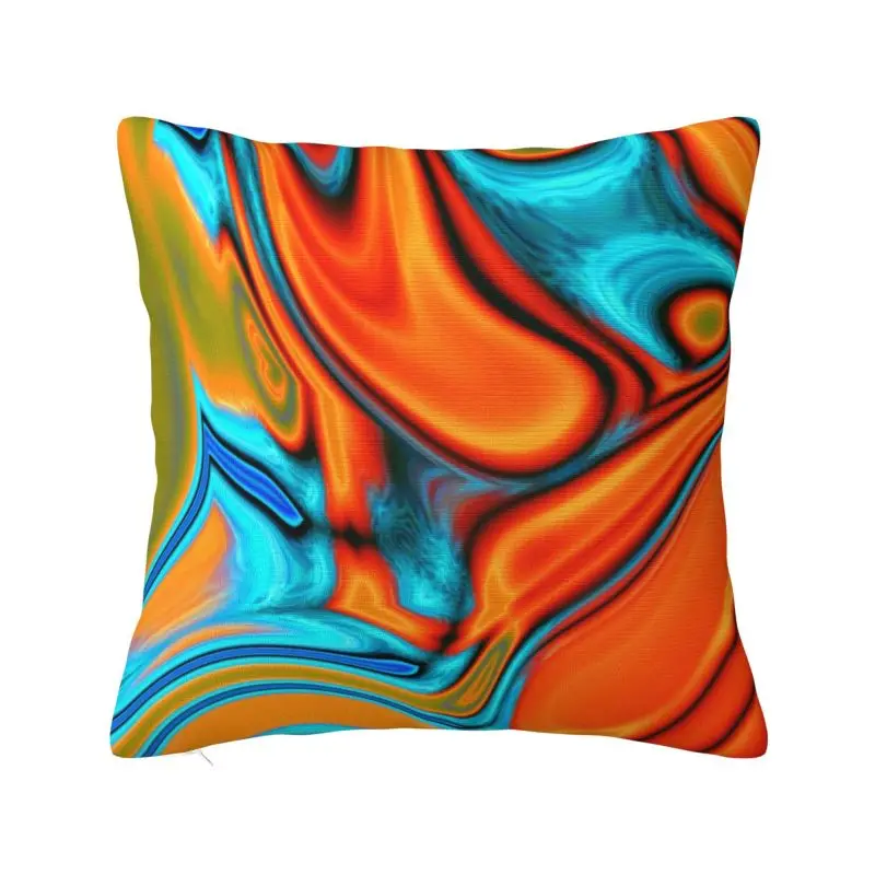 Custom Vivid Modern Southwest Hipster Turquoise Orange Swirls Nordic Throw Pillow Covers Cushion Cover