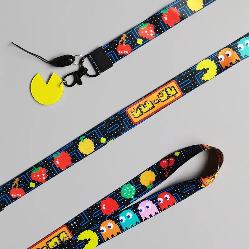 1 Zestaw gier Cartoon Bean Game Brelok do kluczy Smycz na szyję do kluczy Karta identyfikacyjna Pass Gym Phone USB Badge Holder DIY Hang Rope