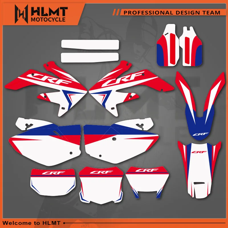Zestaw naklejek graficznych i tła HLMT do Hondy CRF250X 2004 2005 2006 2007 2008 2009 2010 2011 2012 CRF 250 X CRF 250X