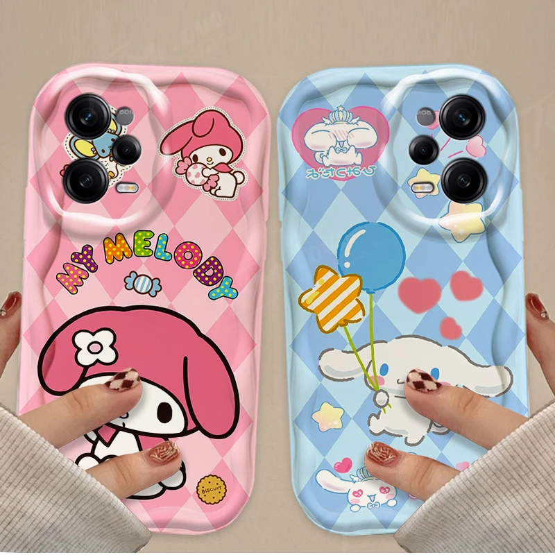 Sanrio Cinnamoroll Mymelody Case For Xiaomi Redmi Note 13 12 11 Pro Plus 4G 5G 12S 11S 10 10S 9 9S 8 13C 12C 10C Turbo 3 Cover