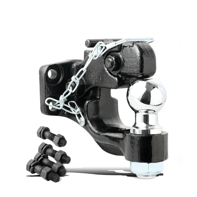 Direct Selling Chrome  Silver Car Trailer Towing Pintle Hook With Hitch Ball Combination