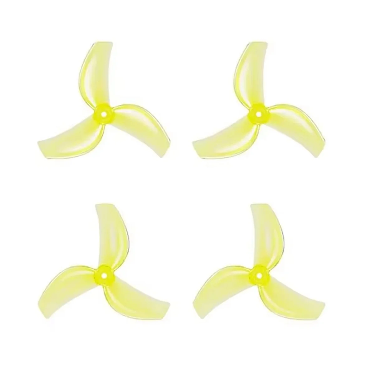

ABAN 4PCS 1611 3-Blades CW CCW Propeller for RC Pavo Femto FPV Racing Quadcopter Transparent-Yellow