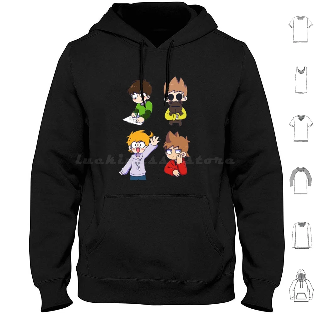 Eddsworld Characters Hoodies Long Sleeve Eddsworld Tord Eddsworld Tord Ew Tord Edd Eddsworld Tom Ew Red Leader Tom