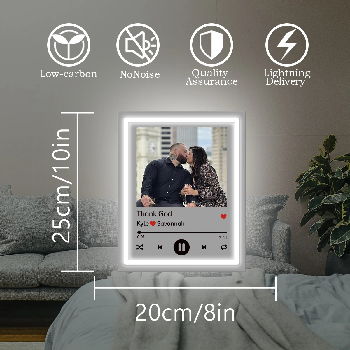 LED Light-emitting Lamp Group Photo Frame-shaped Ambient Decorative Light, Customizable