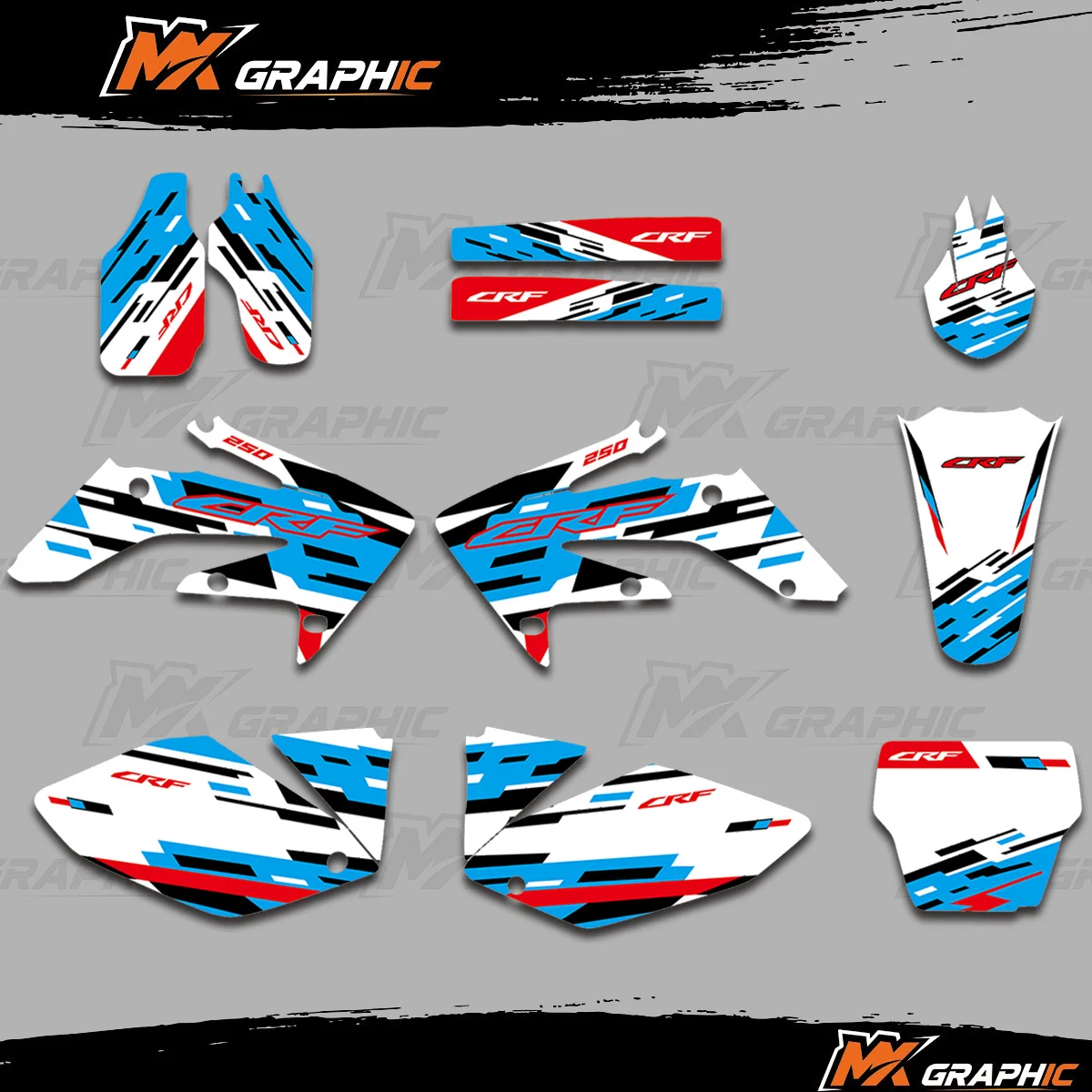

MXGRAPHIC для Honda CRF250 CRF250R CRF 250 R 2004-2009 мотокросс графический фон наклейка комплект наклеек
