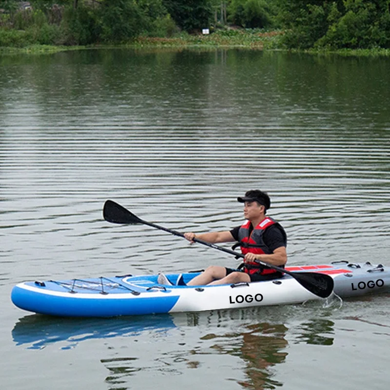 Drop Stitch Inflatable 2 Person Paddle Board Kayak with Removable Fin