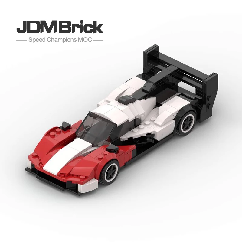 

Educational puzzle toy MOC brick building block sports car model cool red supercar speed 8 grid boy assembly creative car gift