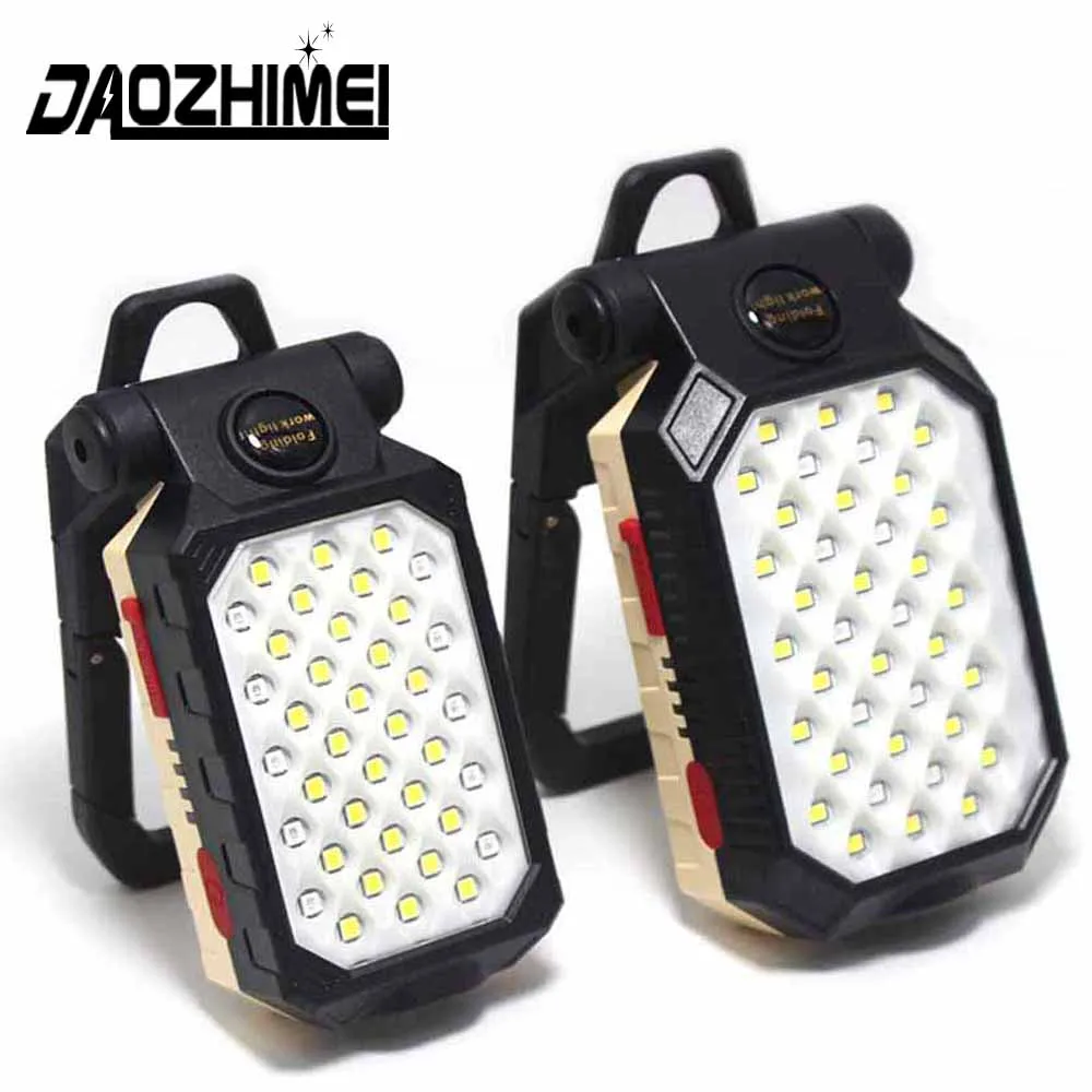 COB Work Lamp USB Rechargeable Car Repairing lamp Built-in Battery Magnet Inspection Lamp flashlight Camping Emergency Headlamp