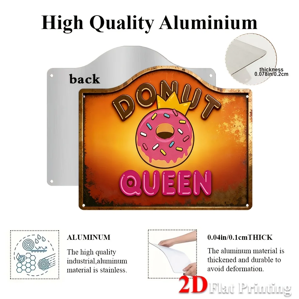1pc, 2D Flat, Signs Metal Sheet Painting 