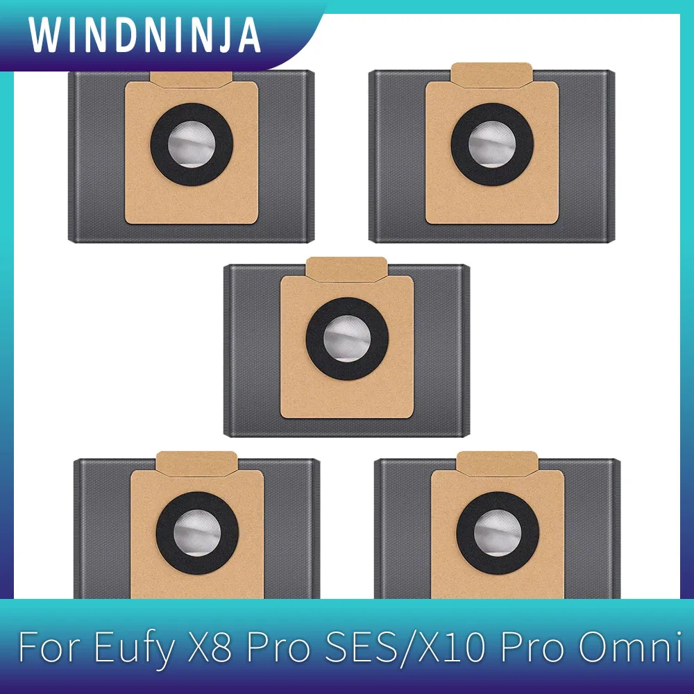 For Eufy X8 Pro SES/X10 Pro Omni Auto-Empty Station Large Capacity Non-Woven Bags Vacuum Replacement Accessories Dust Bags