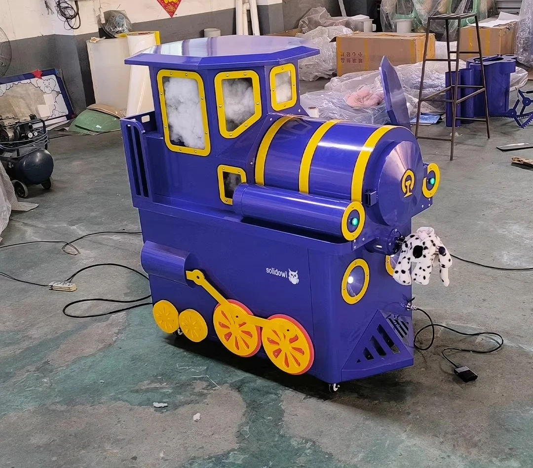 3.34 + 0.25Kw Train Shape Best Selling Unique Design Compressed Fiber Doll Filling Plush Toy Making Machine