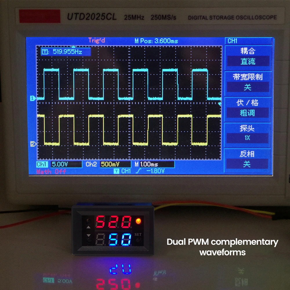 DC 4-30V Single/Dual Signal Generator Digital PWM Pulse Frequency Duty Cycle Adjustable Function Generator Module 1Hz-160KHz