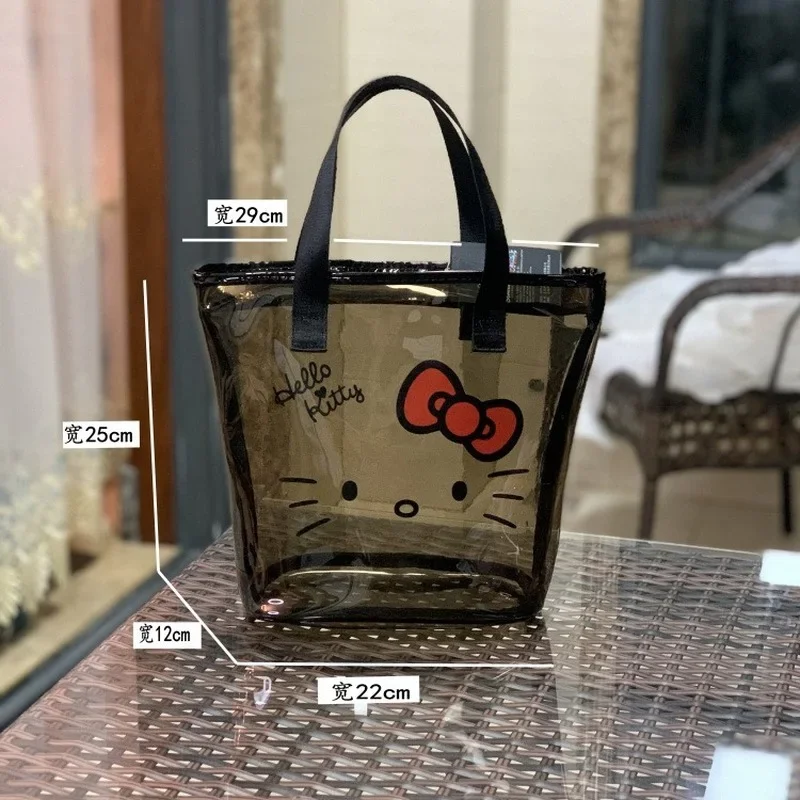 Sanurgente-Sac à cosmétiques portable Hello Kitty pour femme, sac à main de maquillage, trousse de maquillage, sac de lavage, boîte à provisions, sacs à main Kawaii, offre spéciale, nouveau