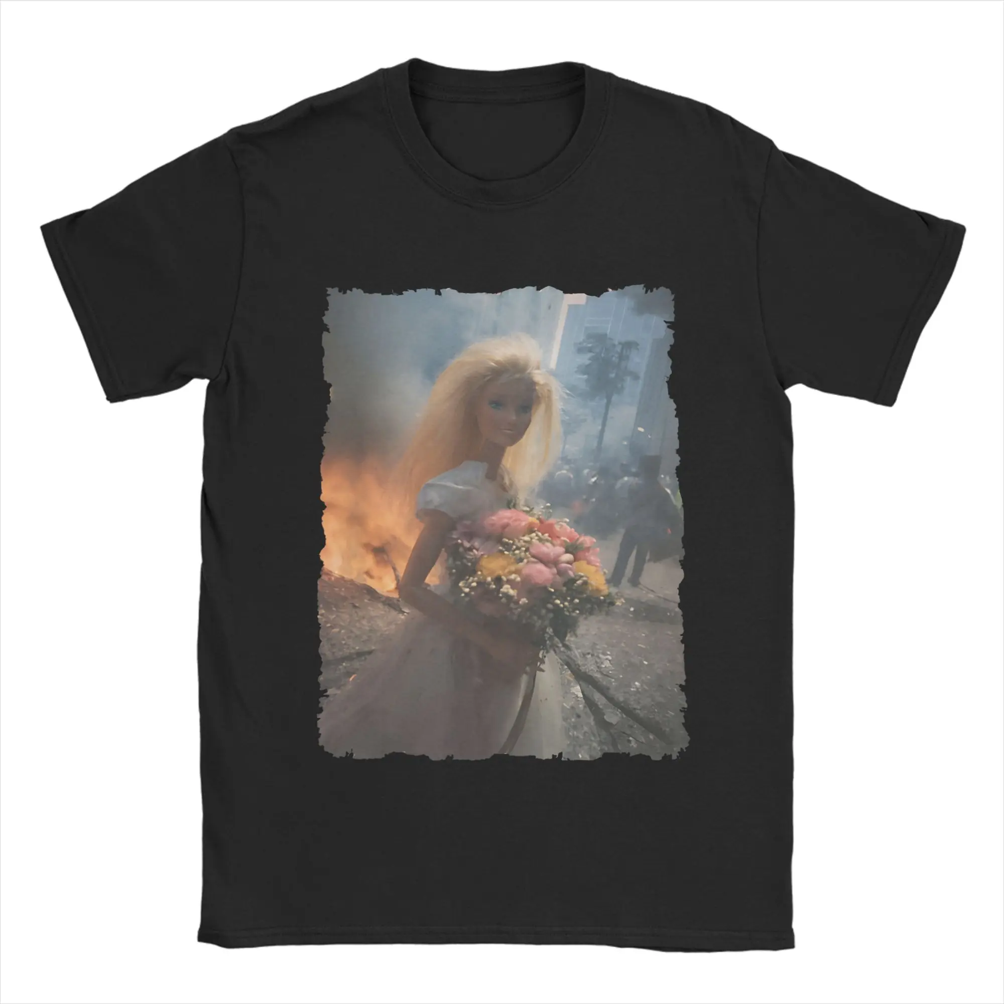 Men Funny Disgusting Doll Face Meme T Shirts  Cotton Clothes Leisure Short Sleeve Crew Neck Tees Original T-Shirt
