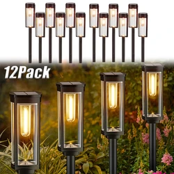 1/2/6/12pcs Led Solar Pathway Lights Waterproof Outdoor Solar Lamp for Garden/Landscape/Yard/Patio/Driveway/Walkway Lighting
