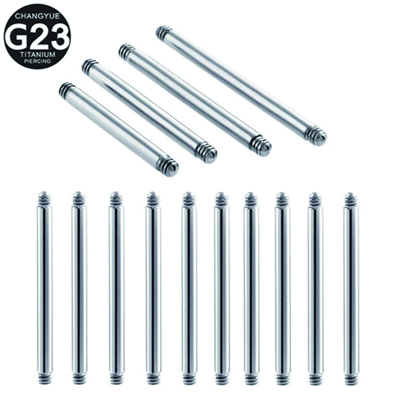 10PS G23 Titanium Piercing Manufacturer Direct Rod Accessories Nasal Perforation Nipple Tongue Stud Earrings Body Jewelry Parts