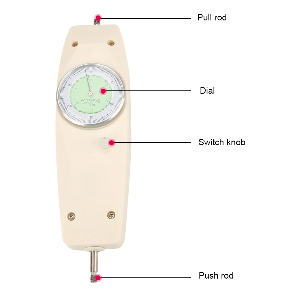 300N Analog Dynamometer Force Measuring Instrument Tester Push Pull Force Gauge Meter