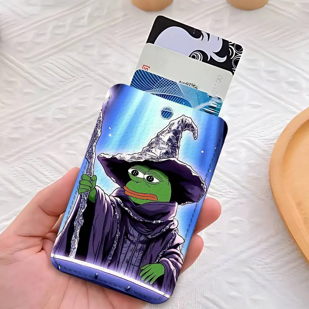 Portachiavi Cool P-Pepe The F-Frog per Carte di Lavoro, Bancarie, Aziendali, Studenti, Custodia Protettiva per Tessere e Carte Autobus