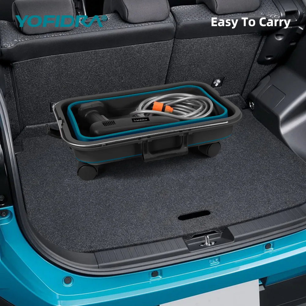 YOFIDRA 6-in-1 Hochdruck-Elektro-Wasserspritzpistole Auto-Gartenreiniger Elektrowerkzeug mit 22L Wassereimer für Makita Akku – Detail 14