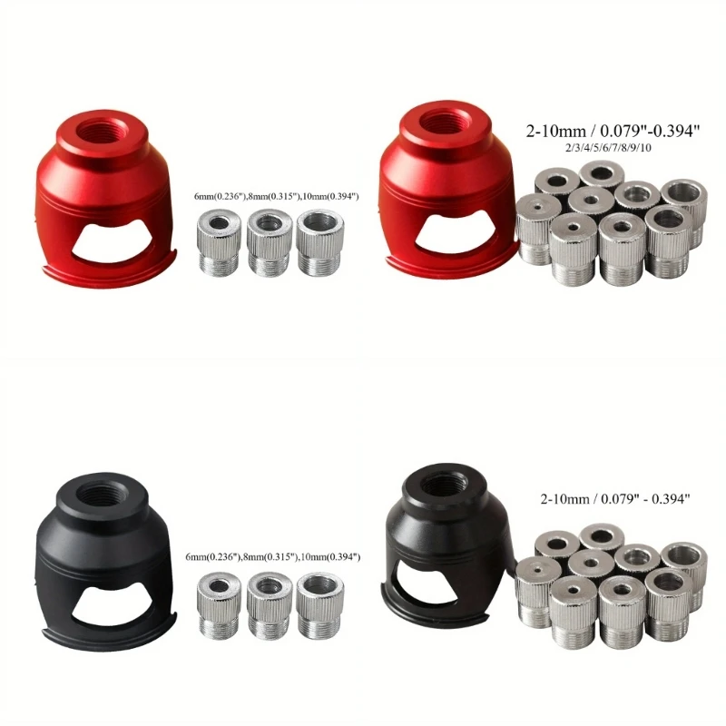 A2BE Accuracy Drilling Guide Tool With 2 10mm Bushings For Carpentry Projects