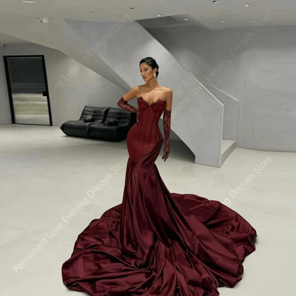 

Женские вечерние платья с милым воротником, великолепные платья русалки для выпускного вечера, коктейльные платья, Vestidos De Noche без перчаток по индивидуальному заказу