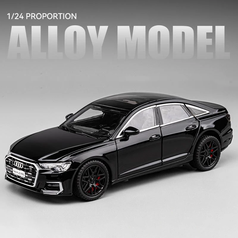 New 1:24 Audi A6 Alloy Model Car Toy Diecasts Metal Casting Sound and Light Car Toys For Children Vehicle