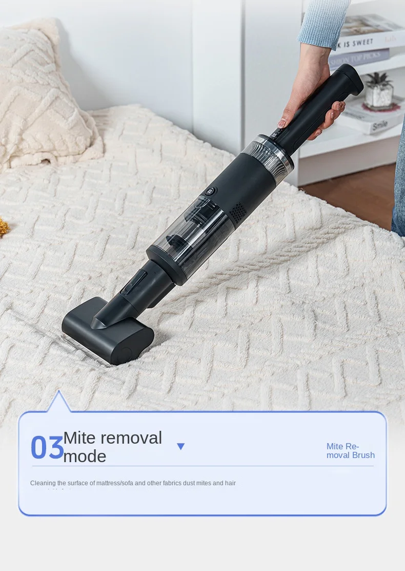 Household flat lying smart washing suction and drag integrated multi-function hot drying sweeping mite removal vacuum cleaner