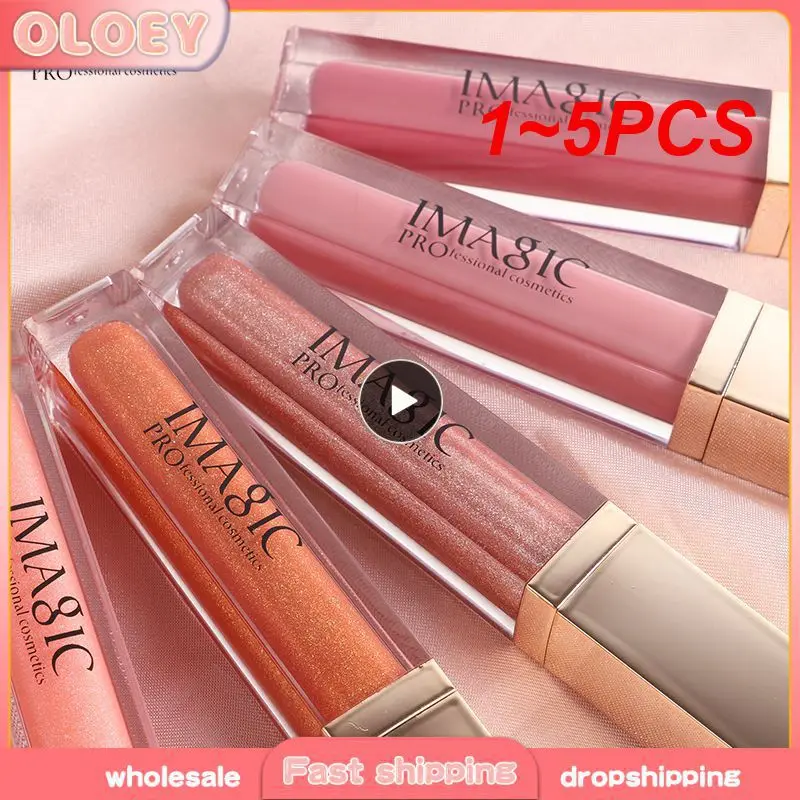 1~5PCS Smooth Imagic Non-stick Cup Lipstick 20-color Lasting Hydrating Lip Gloss Popular Glossy Matte Lip Glaze Long-lasting