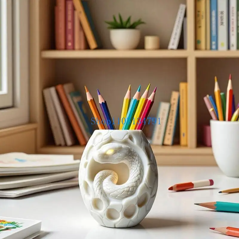 98km Reusable Silicone Snake Mold Silicone Texture Handmade Resin Art Crafting Mold for Decorative Planter Unique Gift Ideas