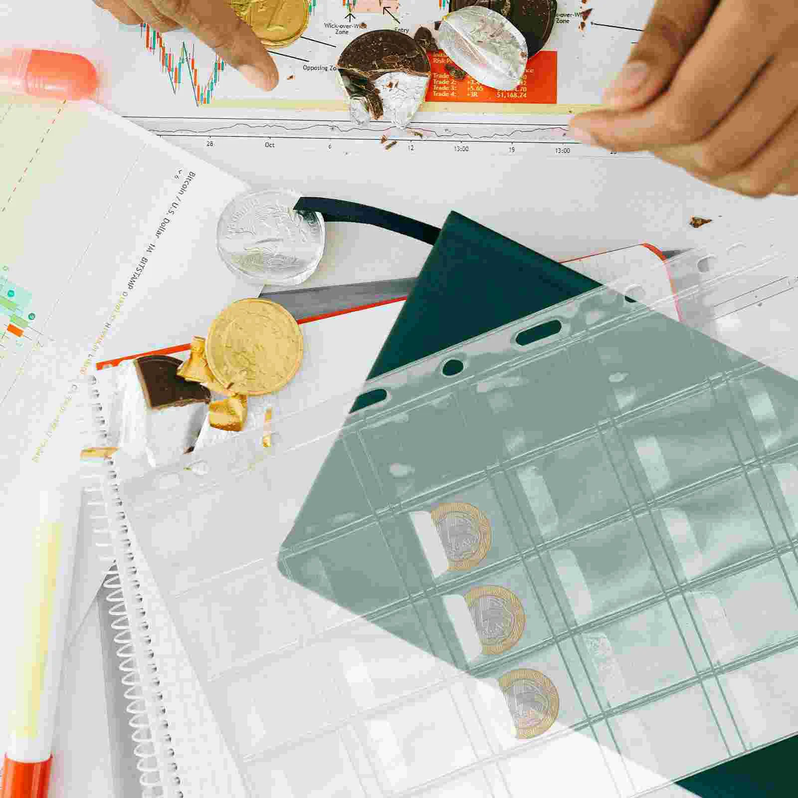 10-листые зажимы для сбора монет, принадлежности для сбора страниц, книги для коллекционеров, деньги, рукава с вкладышами