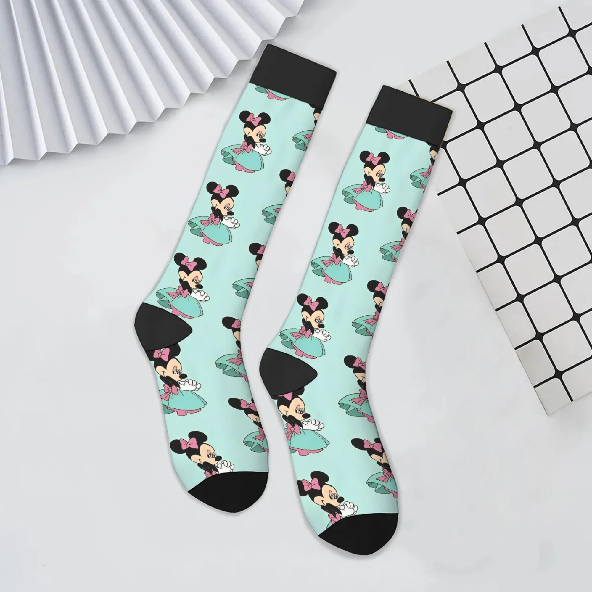 

Novelty Minnie print socks unisex comfortable breathable non-slip casual socks Harajuku street retro hip hop socks party gifts