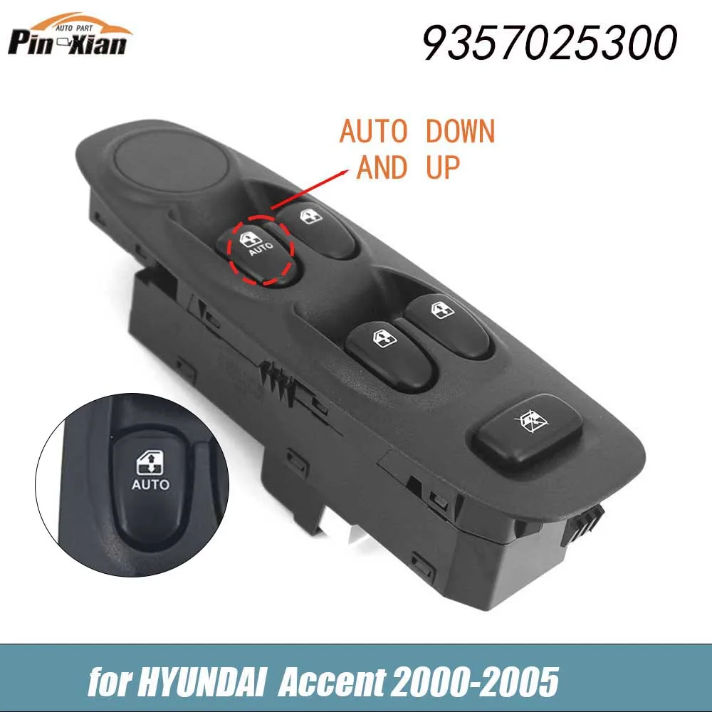 

93570-25300 Lifter Regulator Button for Hyundai Accent 2000-2005 Electric Window Control Hyundai Accent Window Accessories