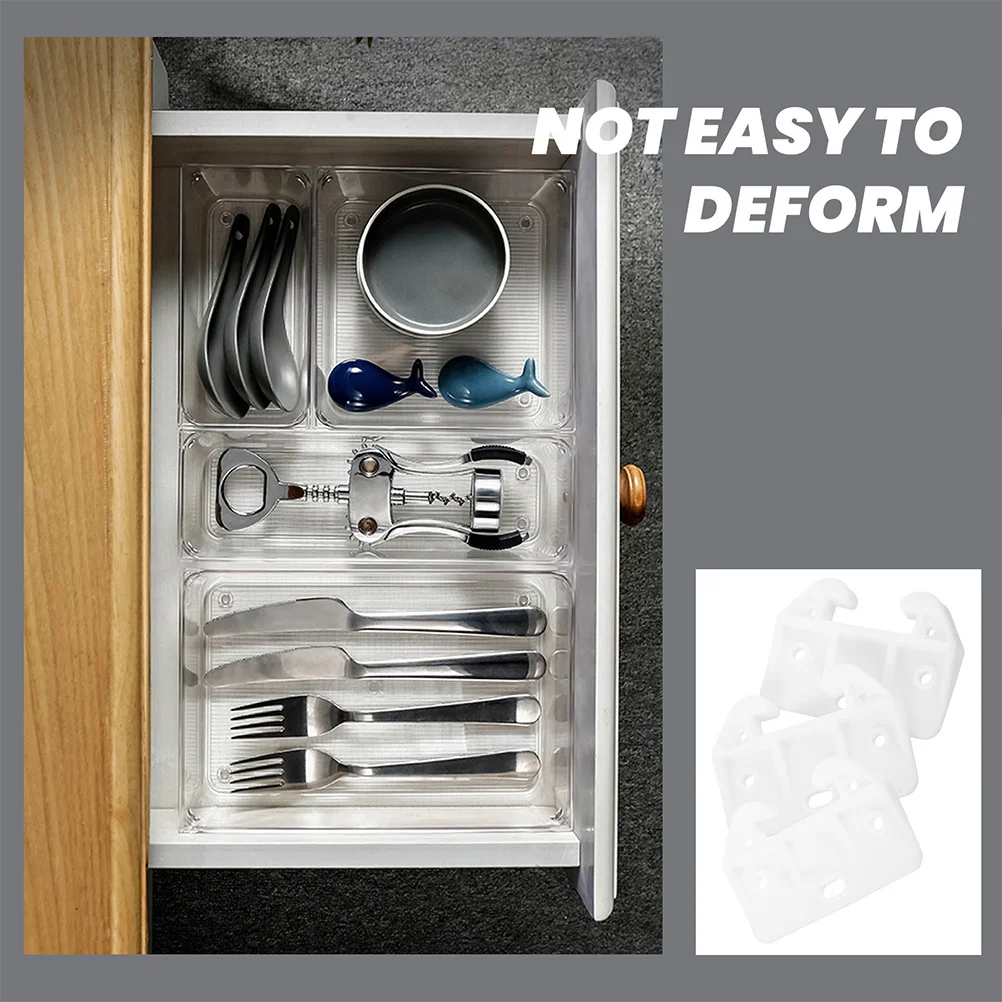 20 قطعة خطاف السلطعون البلاستيك درج الشرائح أسفل جبل إصلاح بين قوسين لاستبدال الأجهزة درج خزانة مضمد