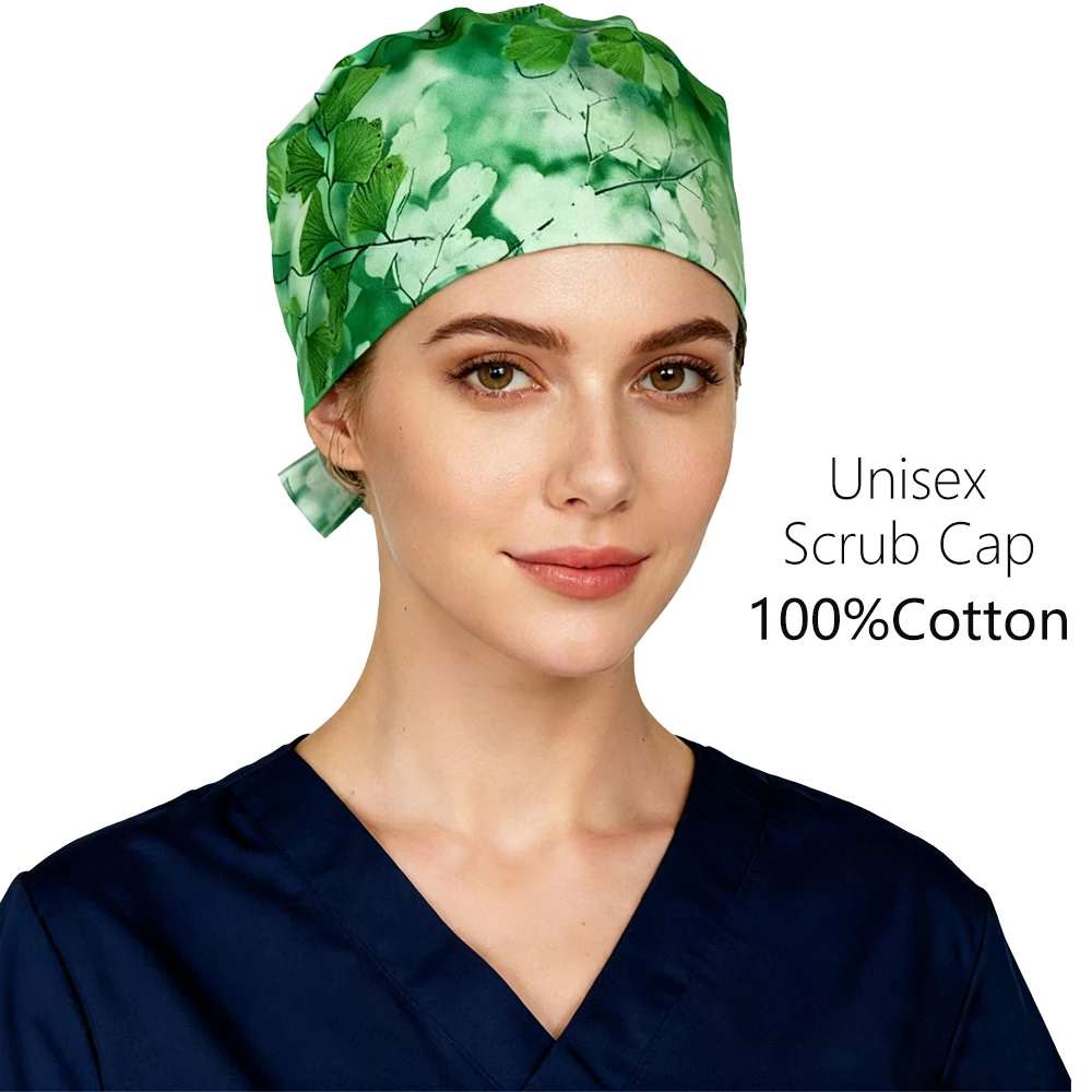 

Whosale price medical scrubs caps Unisex 100% Cotton scrub hat nurses hats for women nurse accessories