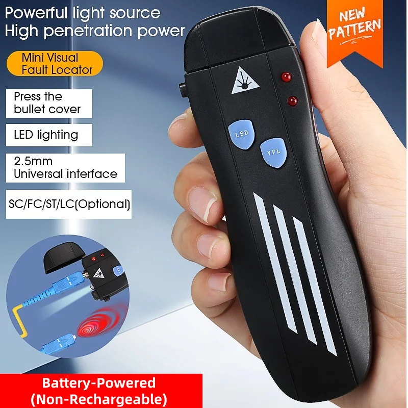 

COMPTYCO Визуальный локатор неисправностей оптического волокна, тестер 1/10/20/30/50 мВт, мини VFL, инструмент для тестирования оптических кабелей FTTH SC/FC/ST