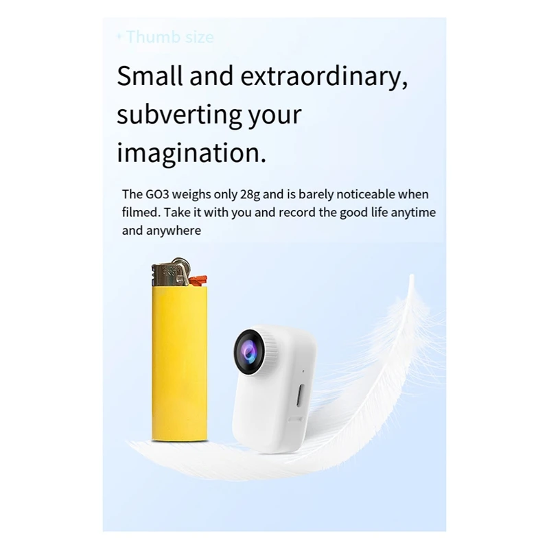 【Must-Haves】Action Thumb Camera Anti-Shake 4K WIFI Pocket Camera Wireless Remote Control Outdoor Cycling Bodycam Sports Camera