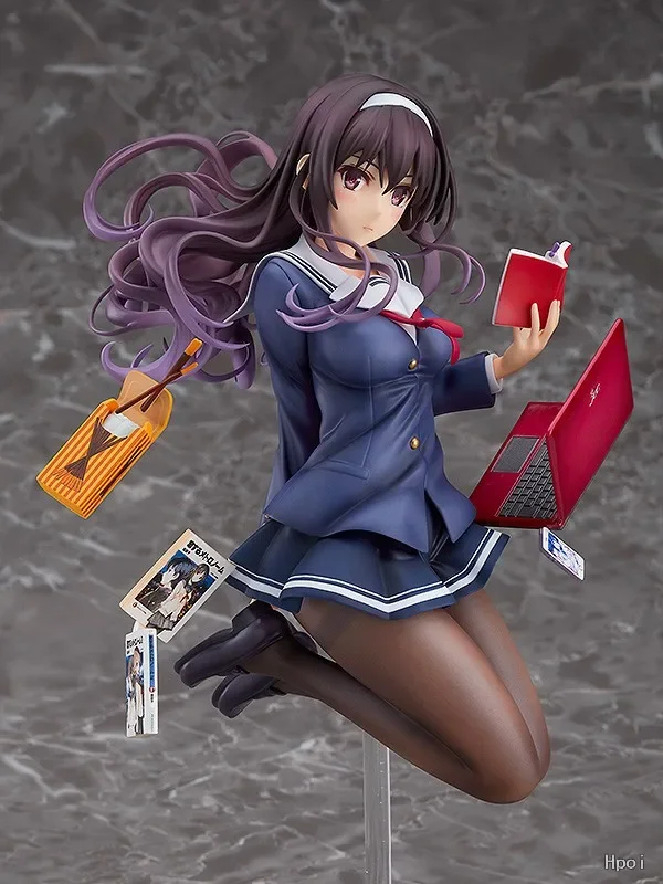 Original Kasumigaoka Utaha Flying Apsaras Estilo PVC Action Figure, Anime Modelo Brinquedos, Presente Boneca Coleção, 21cm, Max Fábrica