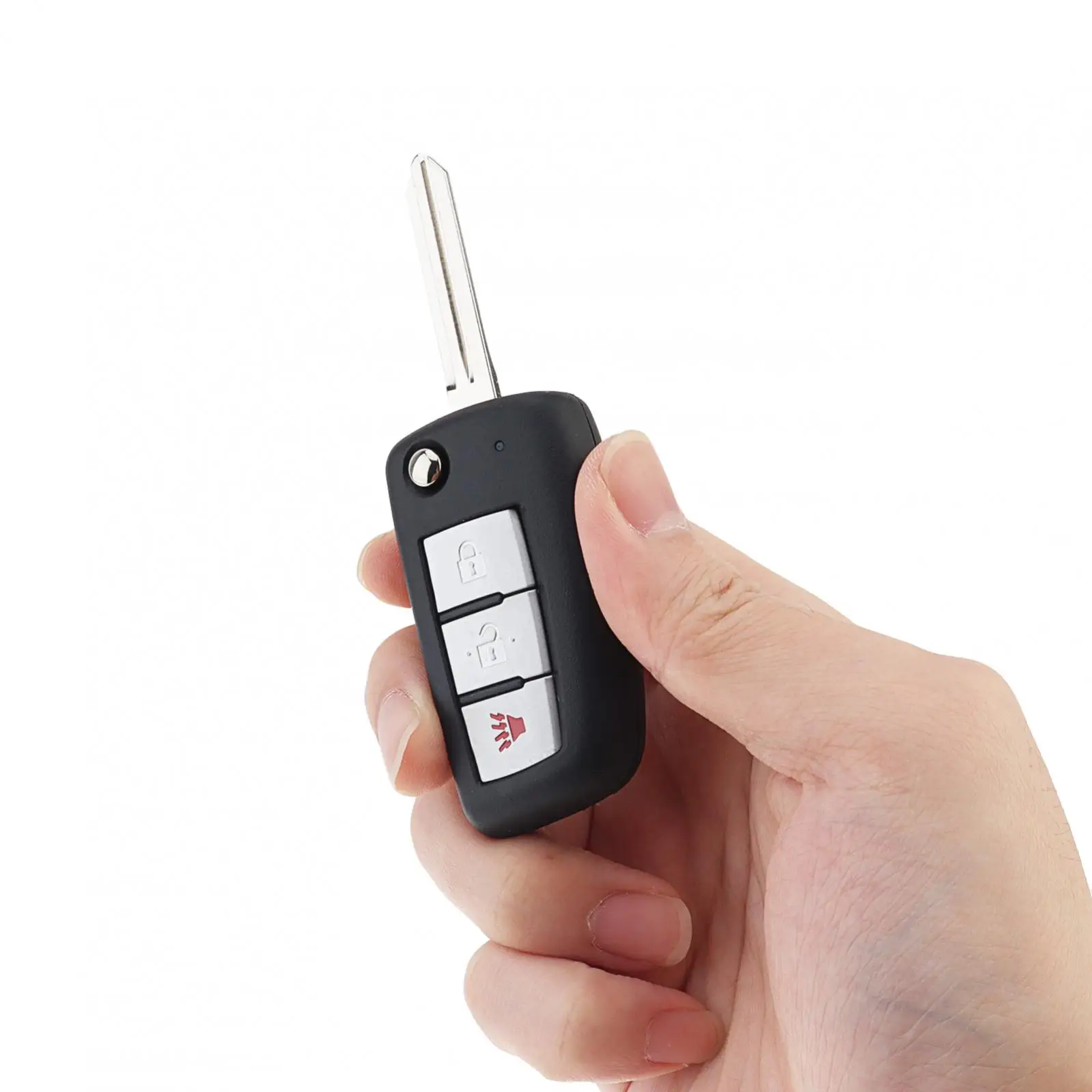 Cangkang Kunci Mobil Remote 3 Tombol 315Mhz untuk Nissan Versa Xterra 2005-2014, Casing Kunci Remote yang Ditingkatkan dengan Chip ID46 KBRASTU15