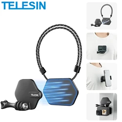 TELESIN Magnetic Camera Neck Holder Mount Hanging Quick Release Bracket for GoPro 13 12 11 10 DJI Action 5 6 Insta360 X5 AcePro