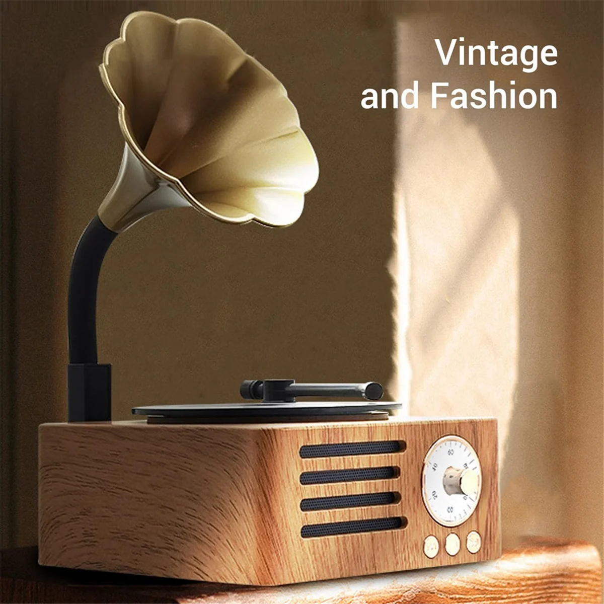 

NEW!! Retro Gramophone Shape Bluetooth Speaker Portable Box Wireless Speaker Outdoor for Sound System TF FM Radio Music MP3