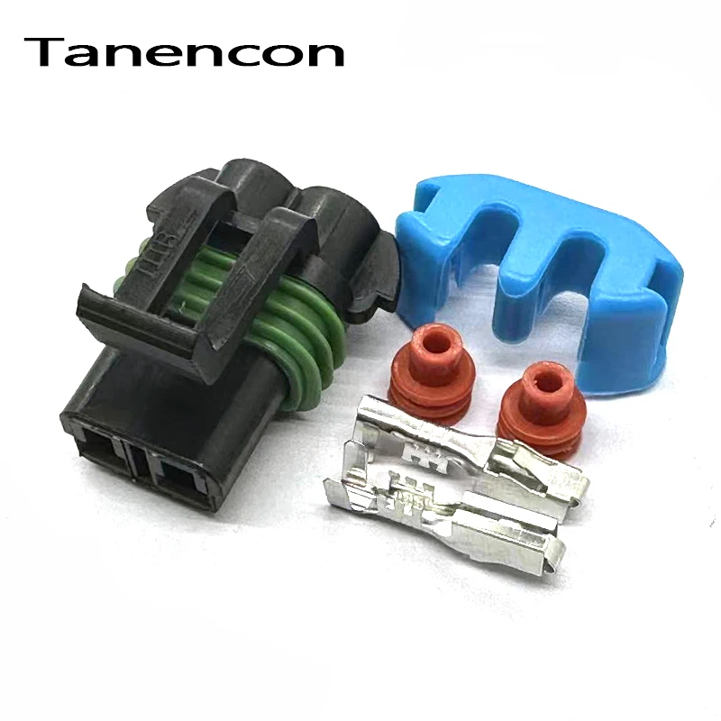 1 Set 2 Pin Delphi Car Water Tank Radiator Cooling Connector 15300027 15300002 Fan Air Conditioning Compressor Plug