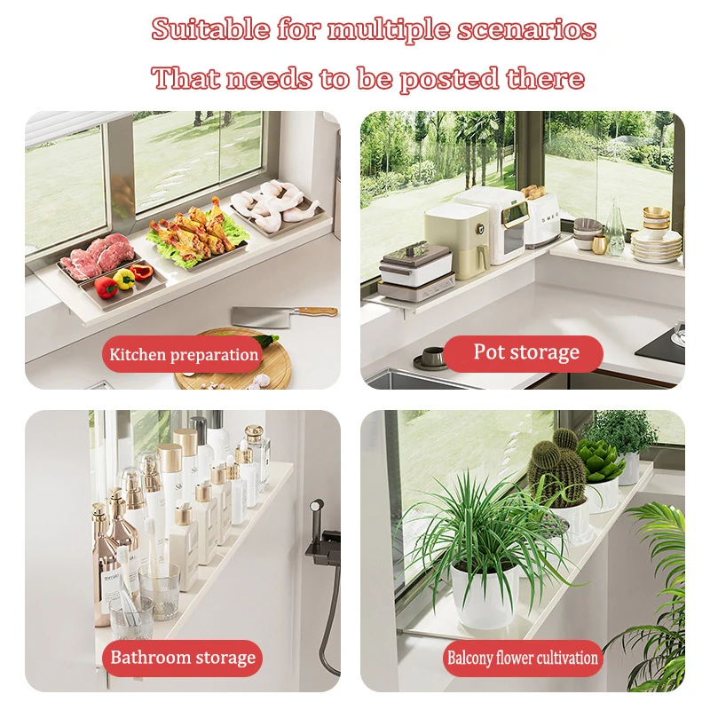 Kitchen Storage Extension Board, Non Perforated Magnetic Storage Rack, Multifunctional Countertop, Widened Storage