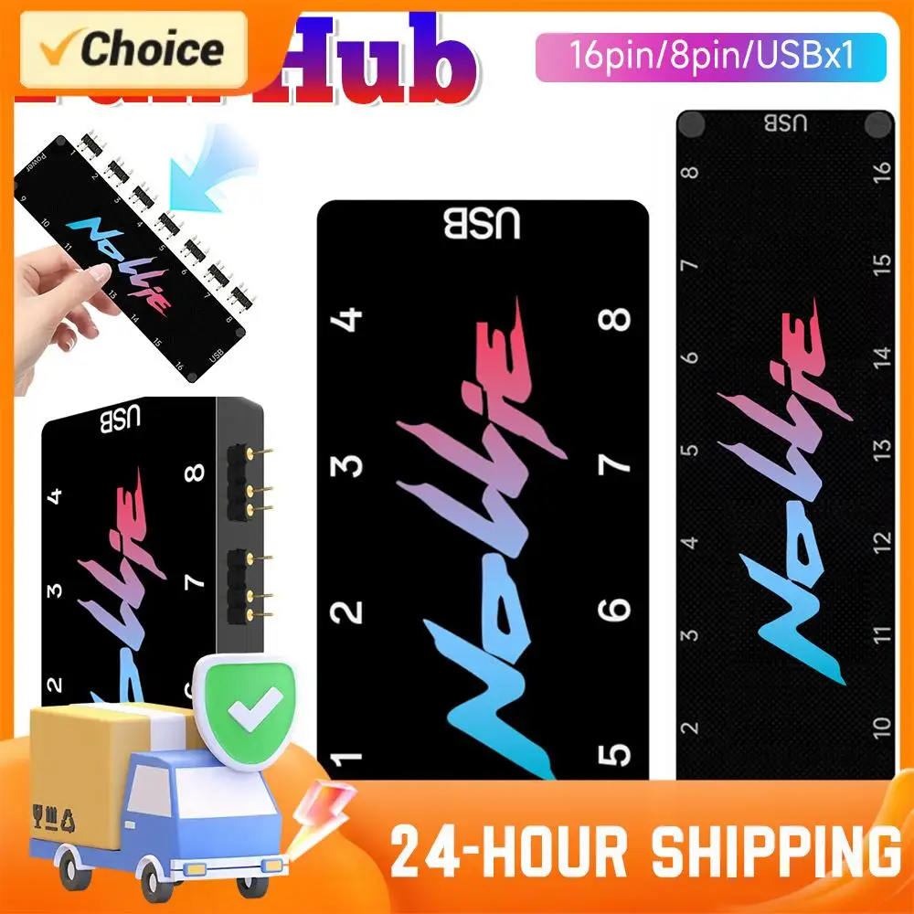 5V 3-Pin ARGB Independent Addressable Controller 5V ARGB Controller 8/16 Way ARGB Fan Hub for Extended Motherboard Interface