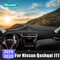 Para Nissan Qashqai J11 2014 2015 2016 2017 2018 2019 2020 cubierta para salpicadero de coche alfombrillas parasol alfombra Anti-UV accesorios antideslizantes