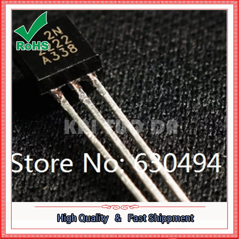 100PCS Transistor 2N2222 2N2222A TO-92 TO 92 New And Original IC Free Shipping