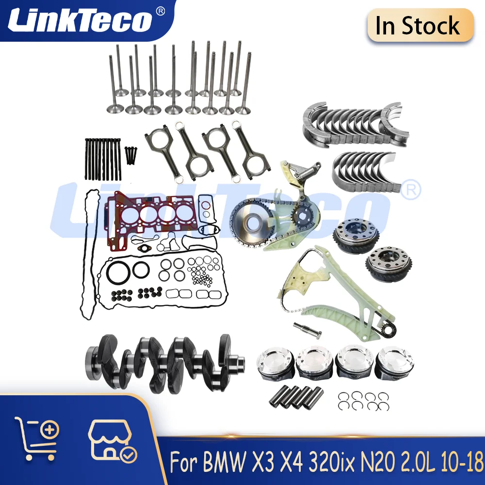 Engine Rebuild Head Gasket Set Timing Kit Fit 2.0 L N20 For BMW 125i 320i 328i 428i 528i X1 X3 Z4 F30 F10 F25 E89 2.0L 12-17