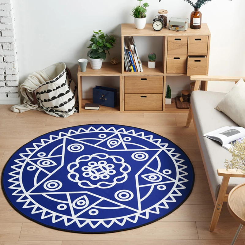 Round  Rug for Home, Travel & Picnic Use