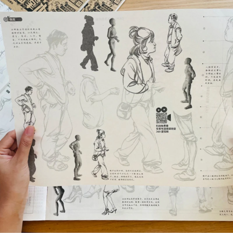 Sketch Painting Book Local Dynamic Decomposition Tutorial Single Player Scene Combination Sketchbook with Detailed Explanation